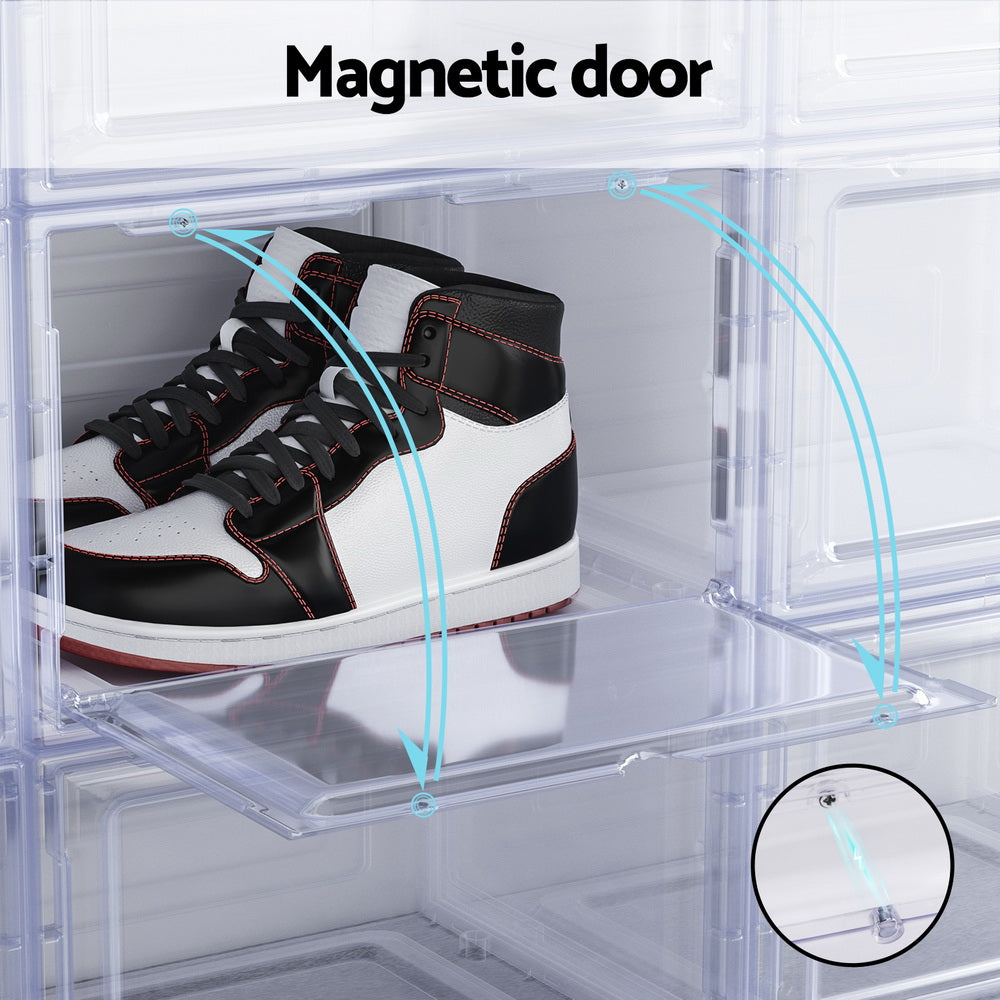 Stackable Magnetic Shoe Storage 6PC