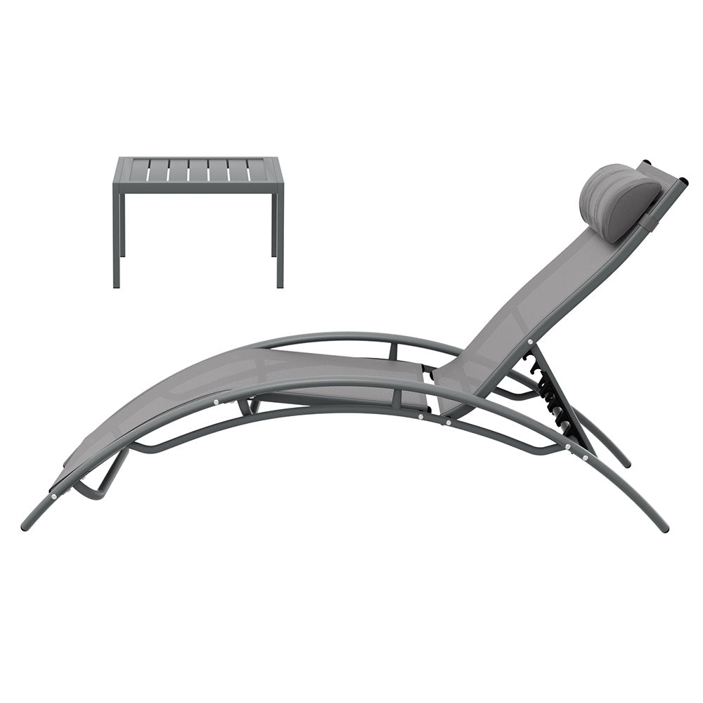 Sally 3PC Sun Lounge- Grey
