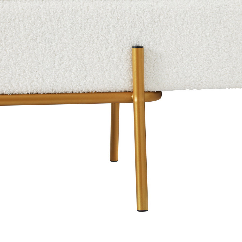 Boucle Storage Ottoman Day Bed