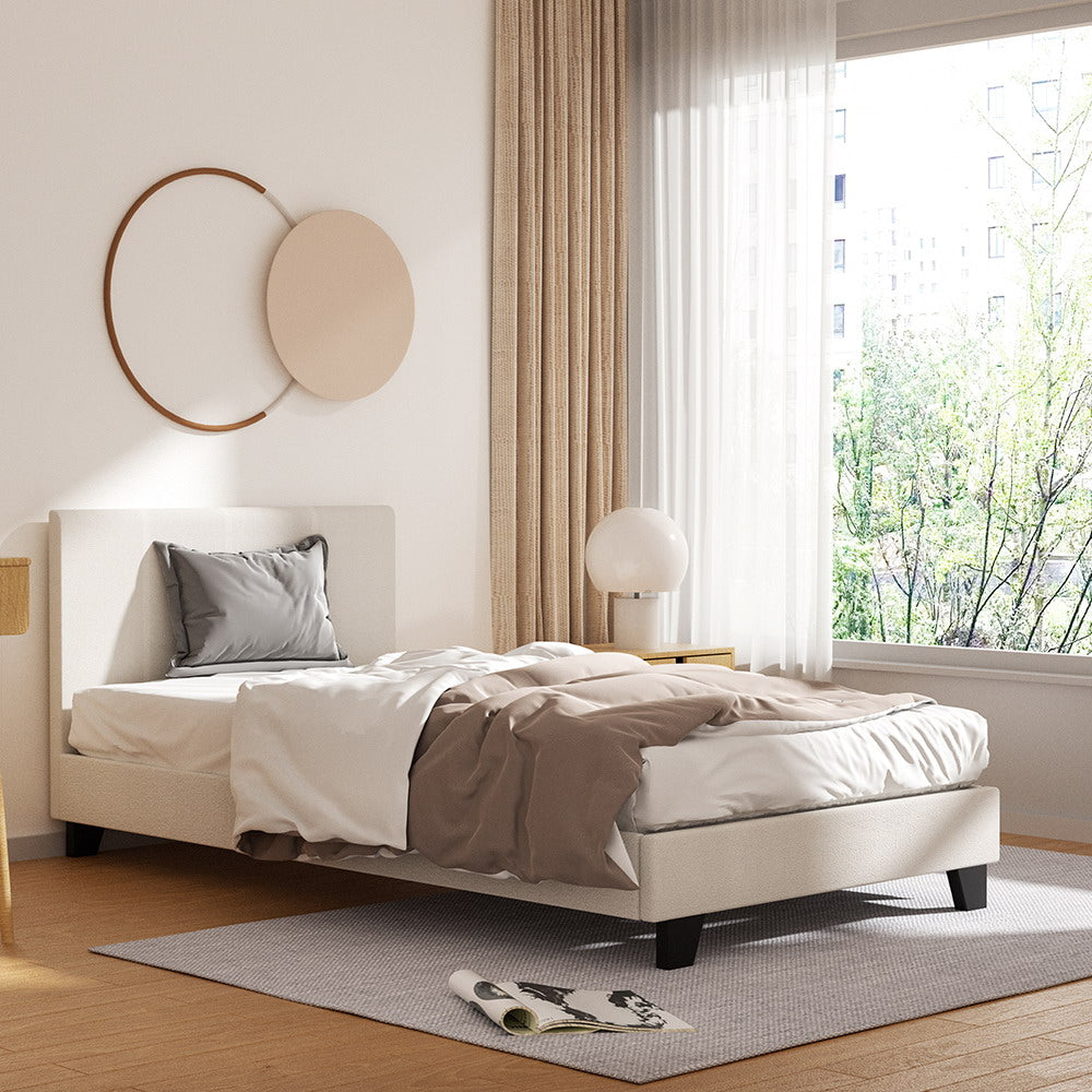 Neo Boucle King Single Bed Frame