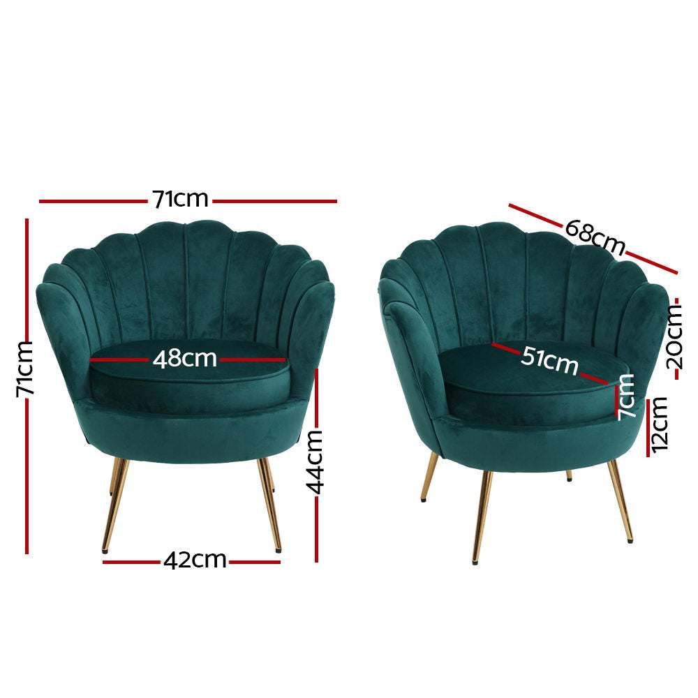 Gatsby Velvet Armchair Emerald Green