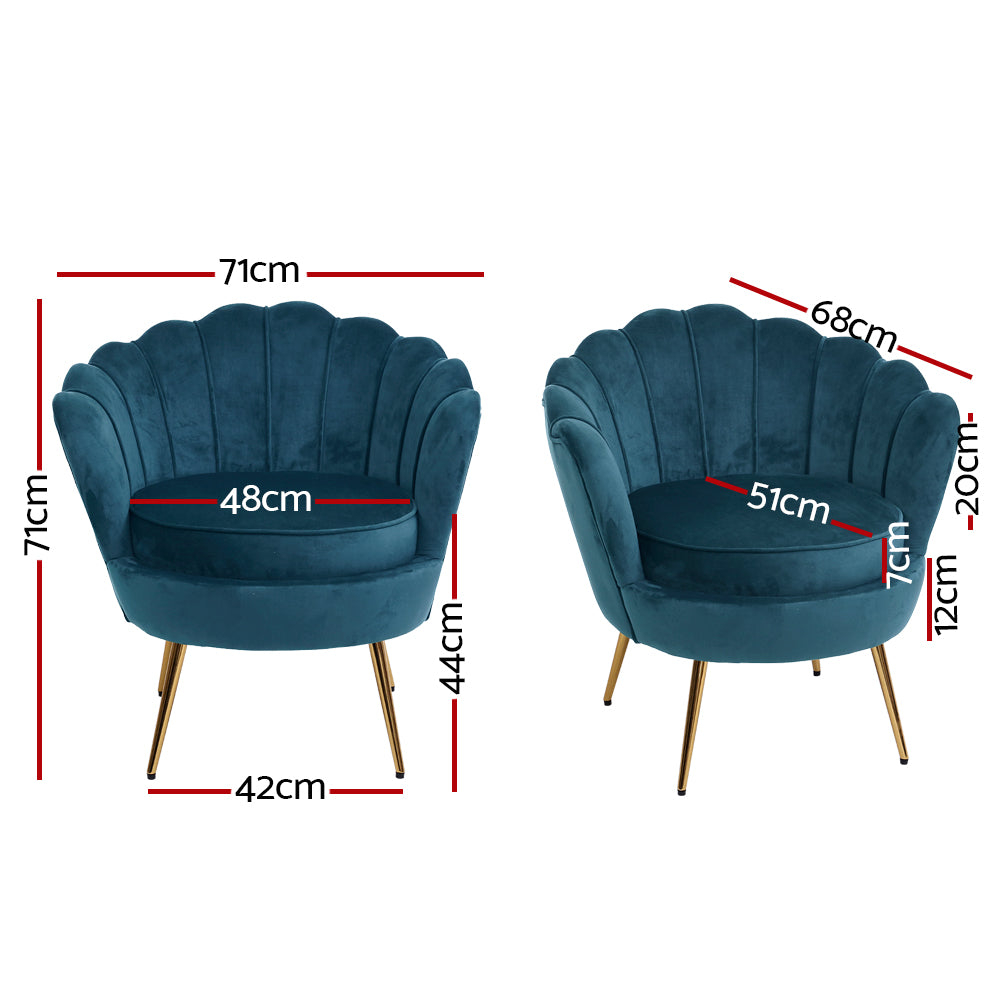 Gatsby Velvet Armchair Teal