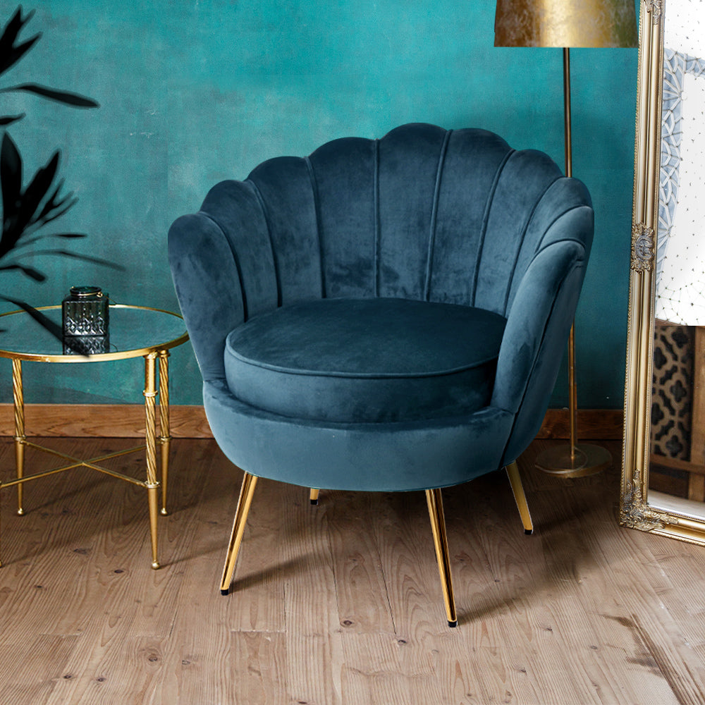 Gatsby Velvet Armchair Teal