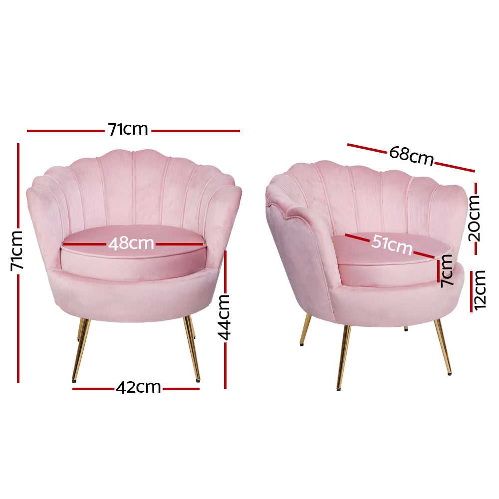 Gatsby Velvet Armchair Flamingo Pink
