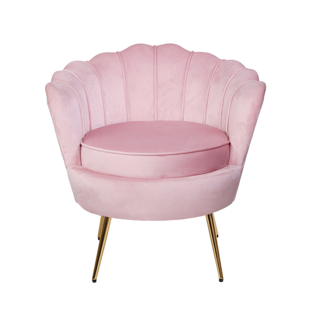 Gatsby Velvet Armchair Flamingo Pink