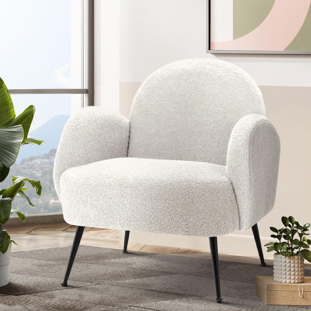 White armchair black legs new arrivals