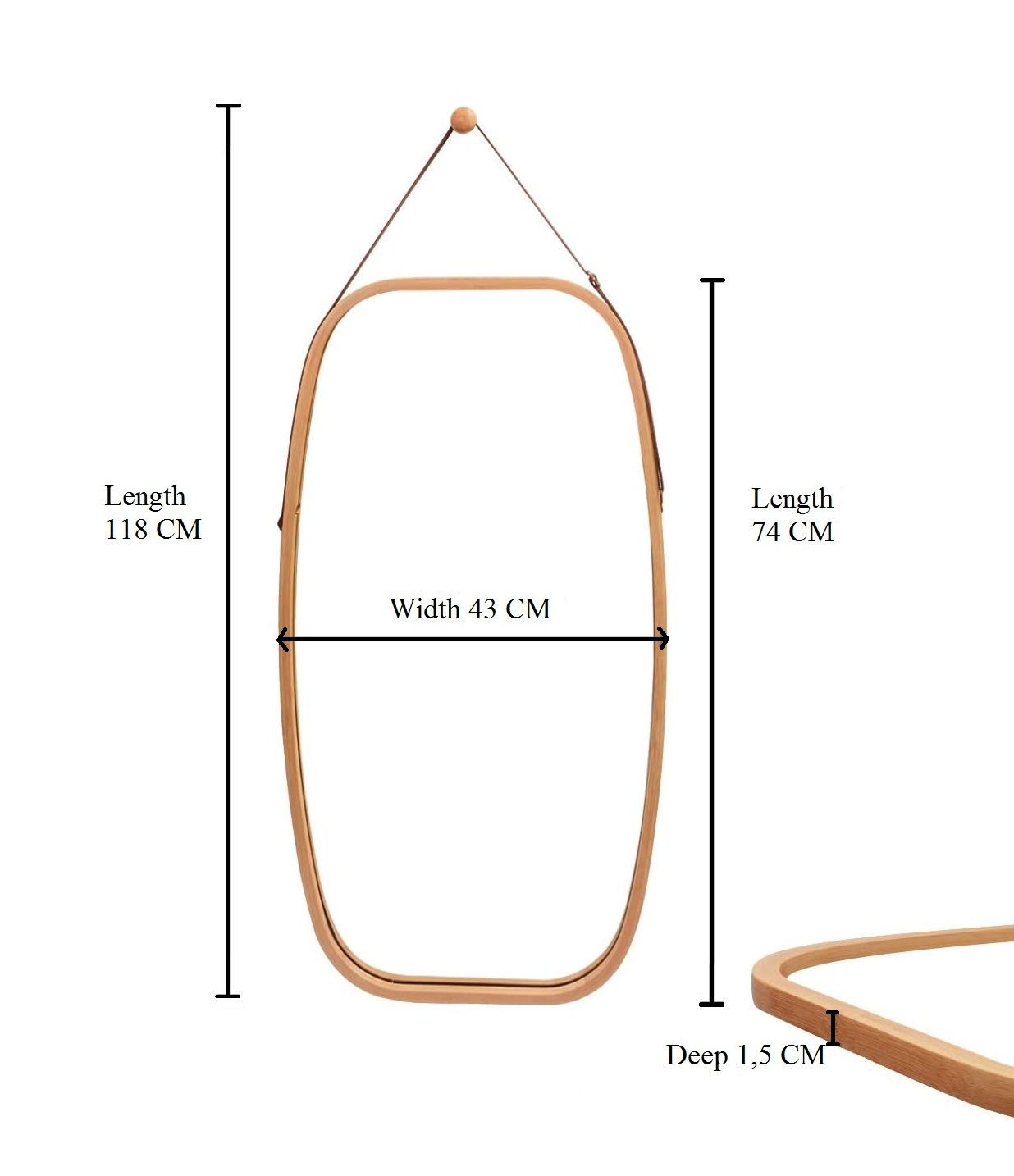 Hanging Full Length Wall Mirror