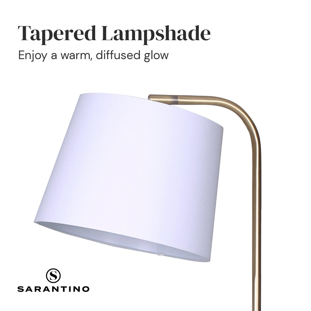 Marble & Metal End Table Top Floor Lamp