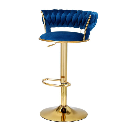 Viera Blue Velvet Bar Stools x 2