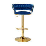 Viera Blue Velvet Bar Stools x 2