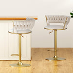 Viera Ivory Velvet Bar Stools x 2