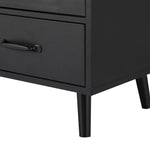 Darcy Fluted Buffet Sideboard Double Doors - Black