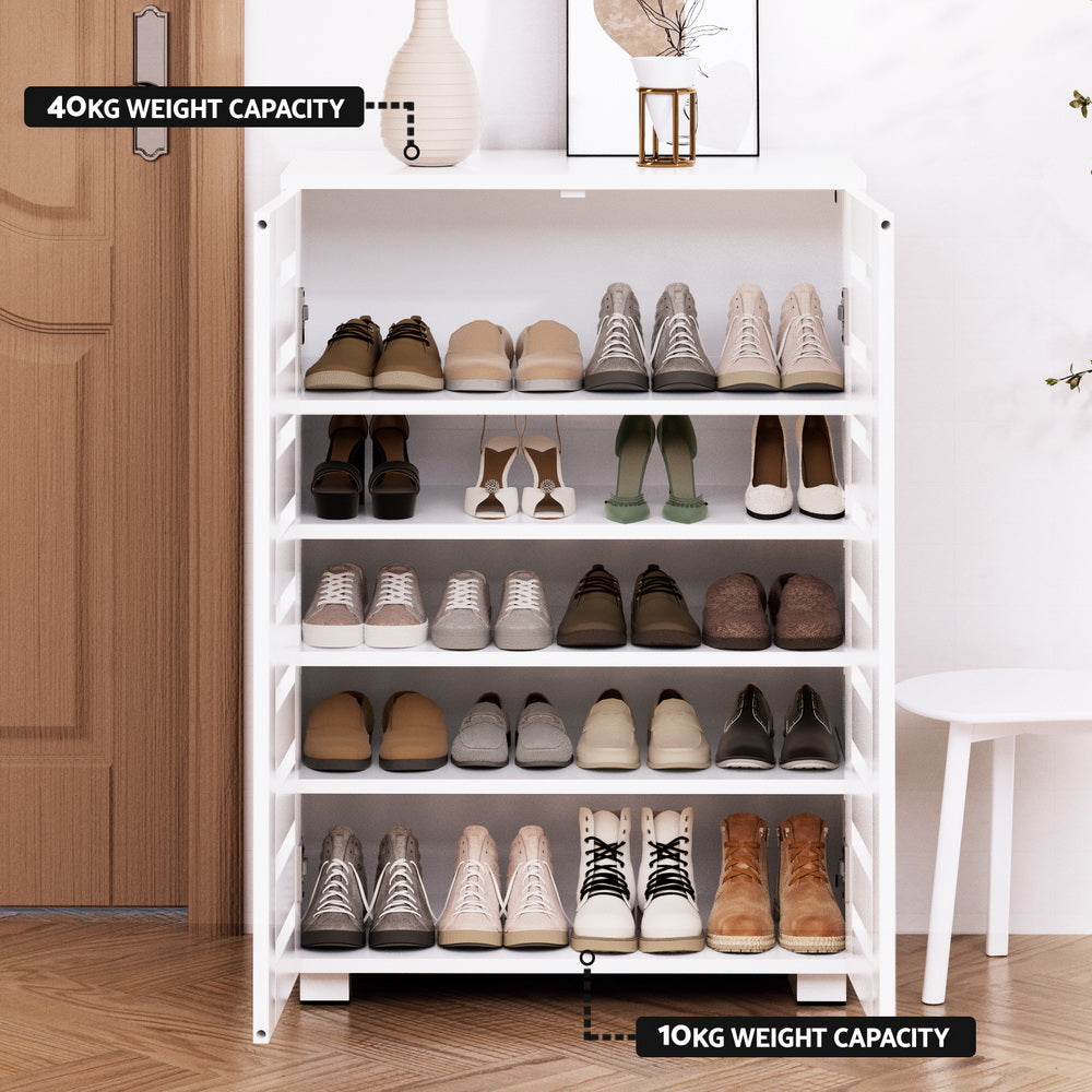 Sorento Shoe Rack Cabinet White