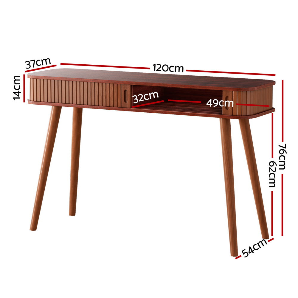 Fluted Console Table 2 Drawers