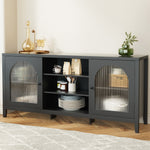 Darcy Fluted Buffet Sideboard - Black