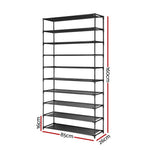 Shoe Rack 10-Tier Black