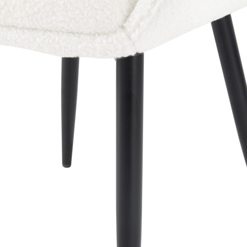 Boucle Armrest Dining Chair x 2