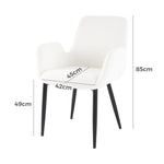 Boucle Armrest Dining Chair x 2