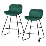 Set of 2 Bar Stools Emerald