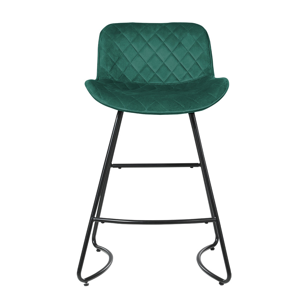 Set of 2 Bar Stools Emerald