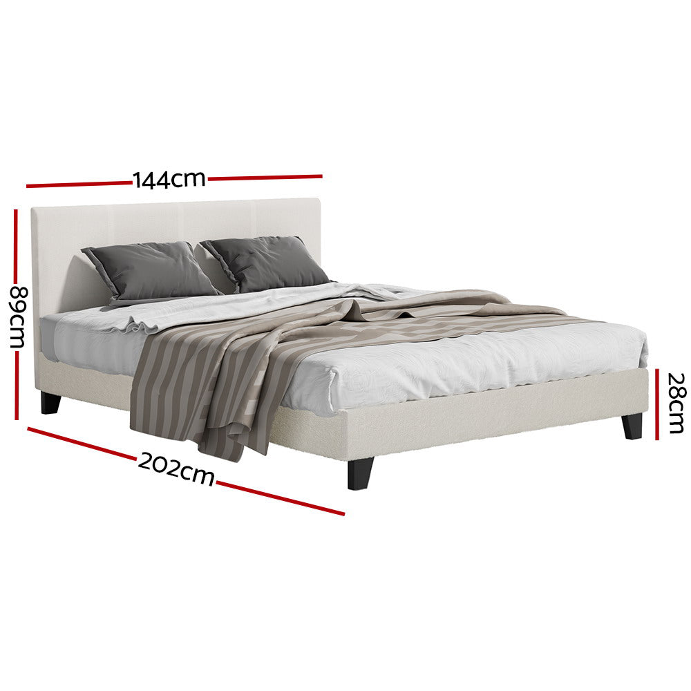 Neo Boucle Double Bed Frame