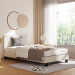 Neo Boucle King Single Bed Frame