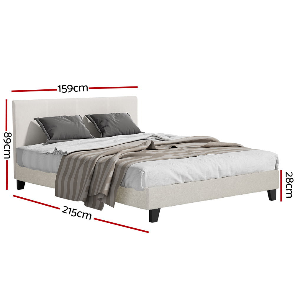 Neo Boucle Queen Bed Frame