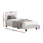 Neo Boucle Single Bed Frame