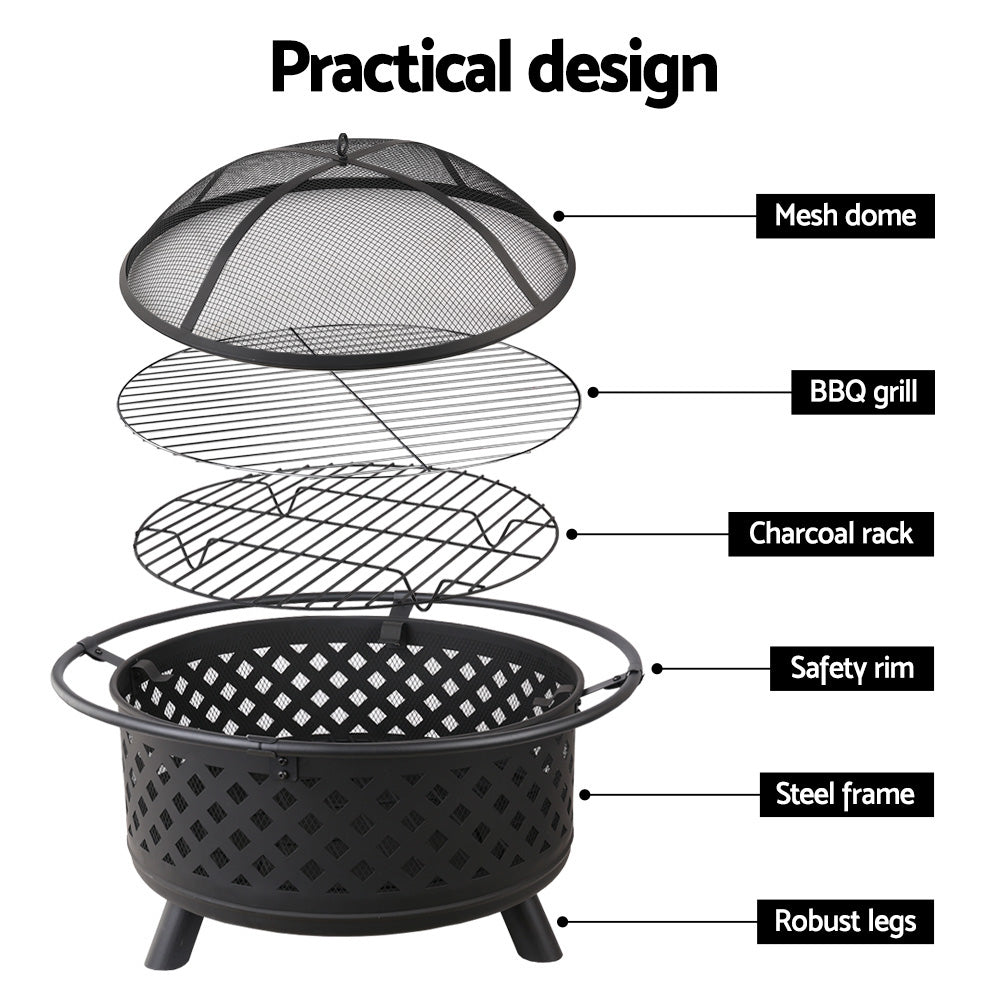 Fire Pit BBQ Grill Smoker