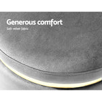 Velvet Ottoman Charcoal Grey