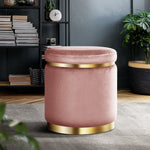 Velvet Ottoman Pink