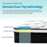 Como Double Euro Top Pocket Spring Mattress