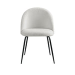 Dining Chairs Boucle White