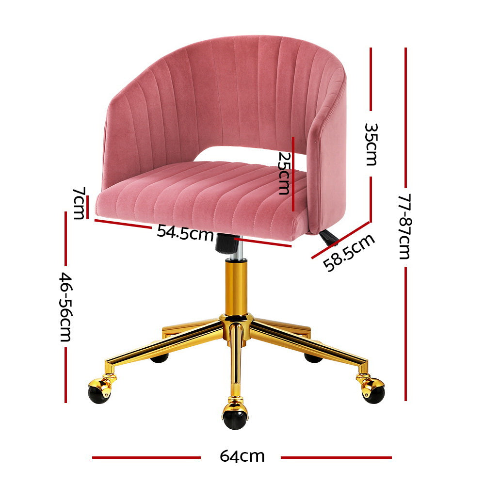 Flamingo Velvet Executive Office Chair