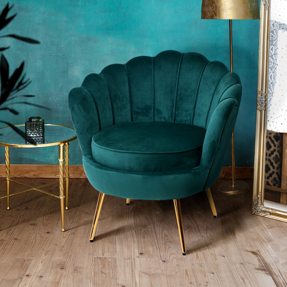 Gatsby Velvet Armchair Emerald Green