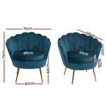 Gatsby Velvet Armchair Teal