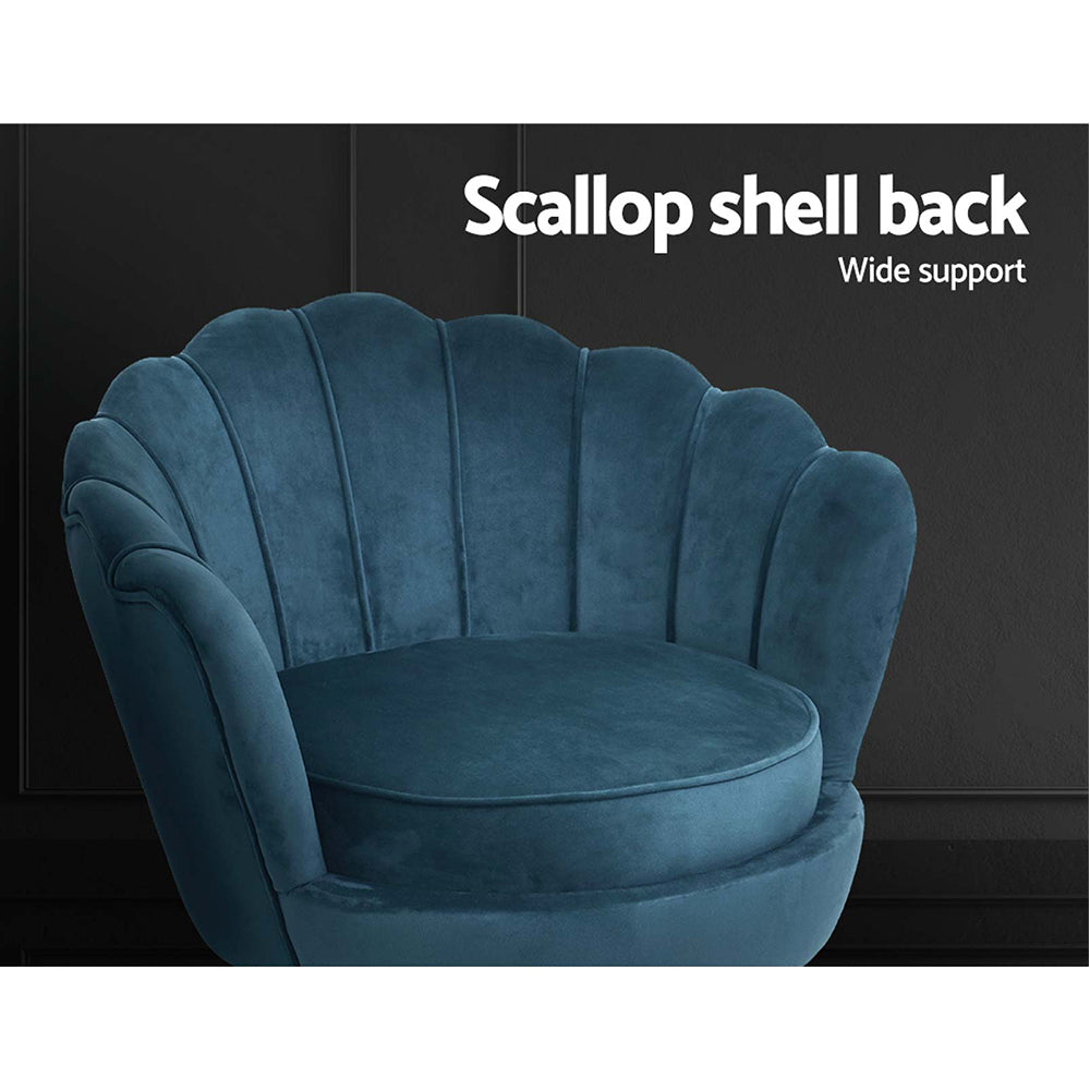 Teal discount scallop chair