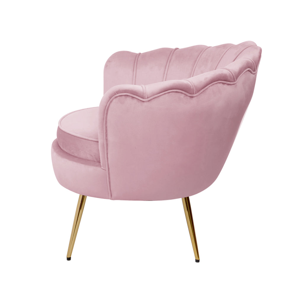 Gatsby Velvet Armchair Flamingo Pink