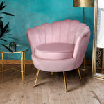 Gatsby Velvet Armchair Flamingo Pink