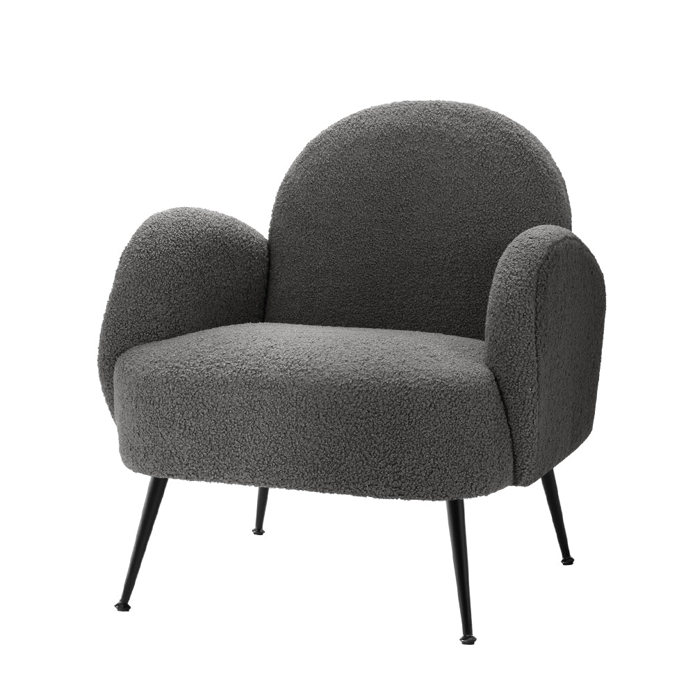 Belinda Boucle Armchair Charcoal