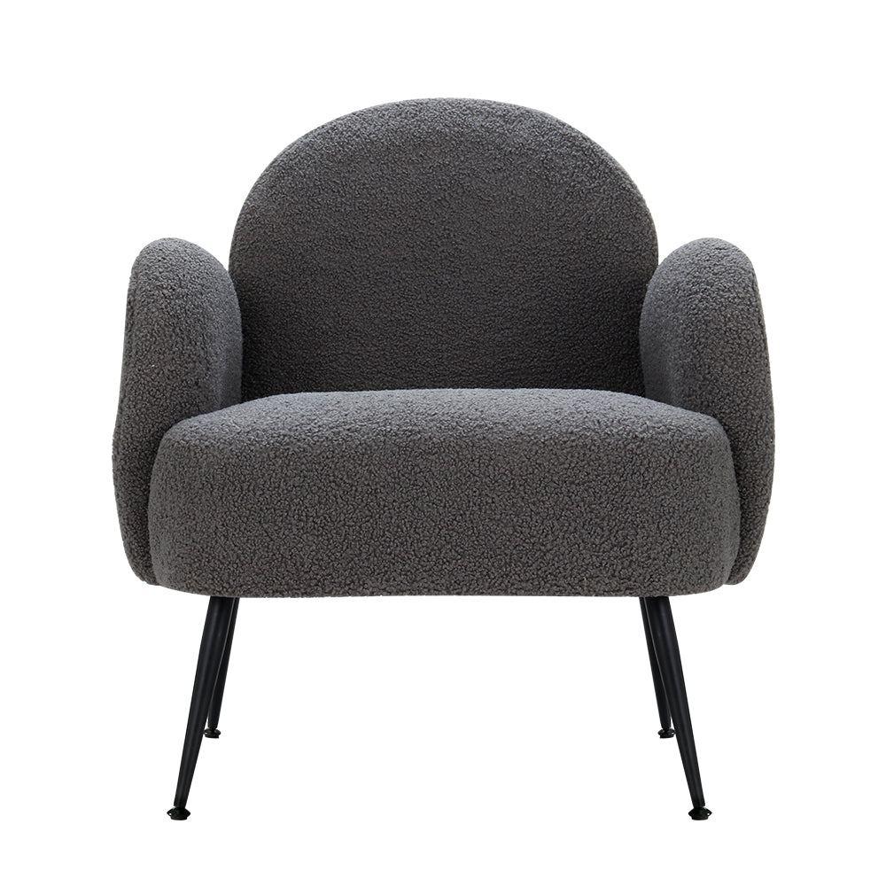 Belinda Boucle Armchair Charcoal