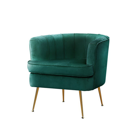 Alba Velvet Accent Chair Emerald