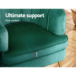 Alba Velvet Accent Chair Emerald