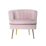 Alba Velvet Accent Chair Pink