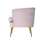 Alba Velvet Accent Chair Pink