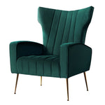 Kate Velvet Accent Armchair Emerald Green