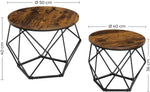 Set of 2 Rustic Side Tables