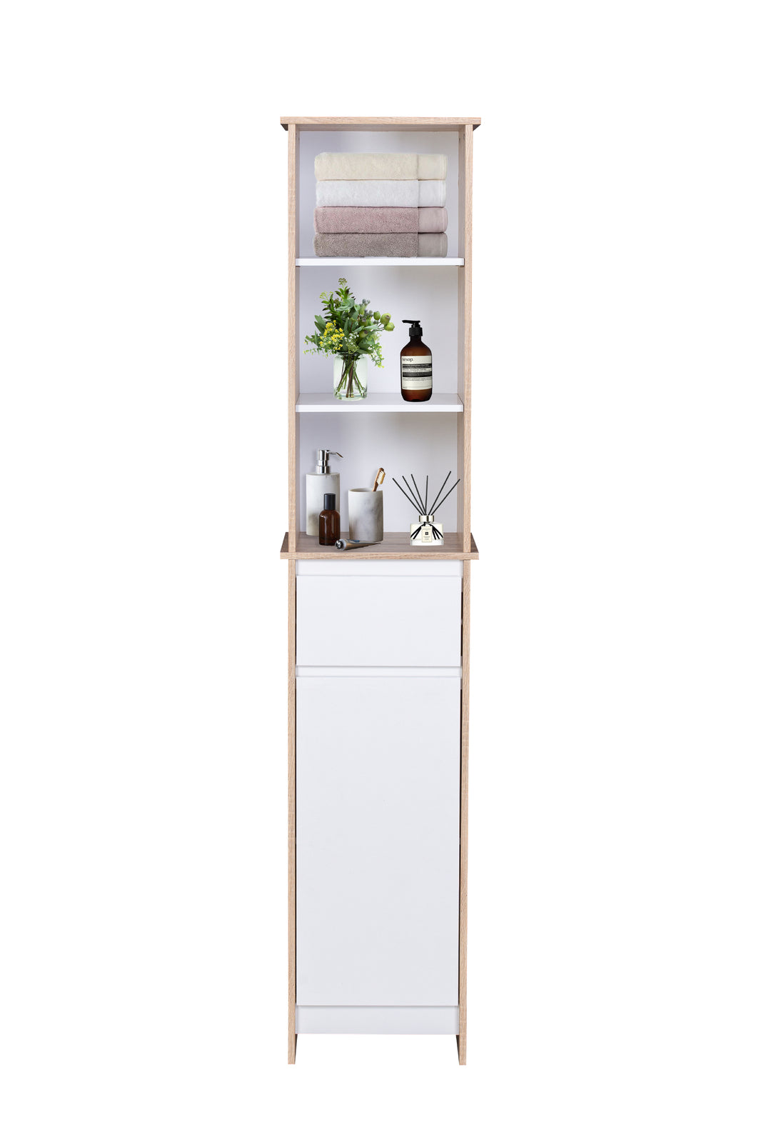 Bathroom Tallboy Narrow High Cabinet