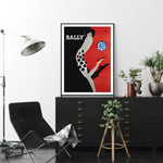 Fashion Bally Black Frame Canvas Wall Art 60cmx90cm