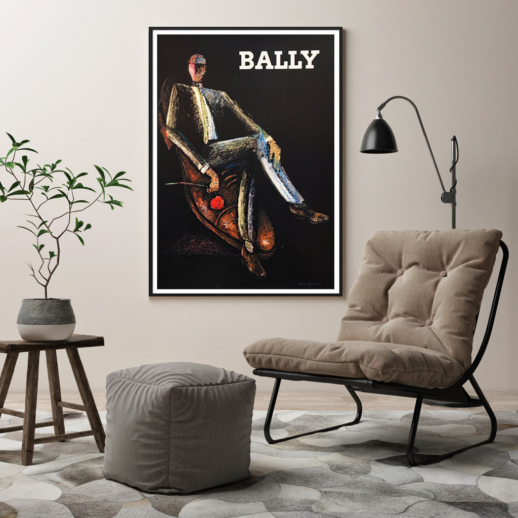 Bally Man & Woman 2 Sets Black Frame Canvas Wall Art 50cmx70cm